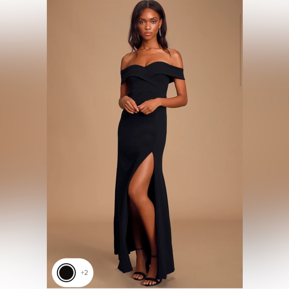 Lulus song of love black maxi dress